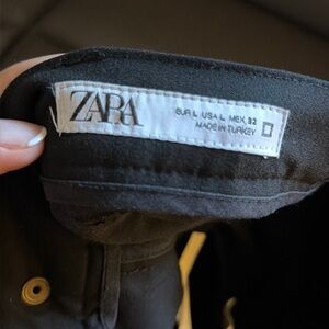 ZARA Black Tailored Trousers | Slim Fit | Size L | Classic Staple